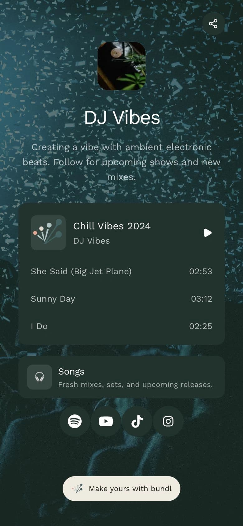 DJ Vibes template preview